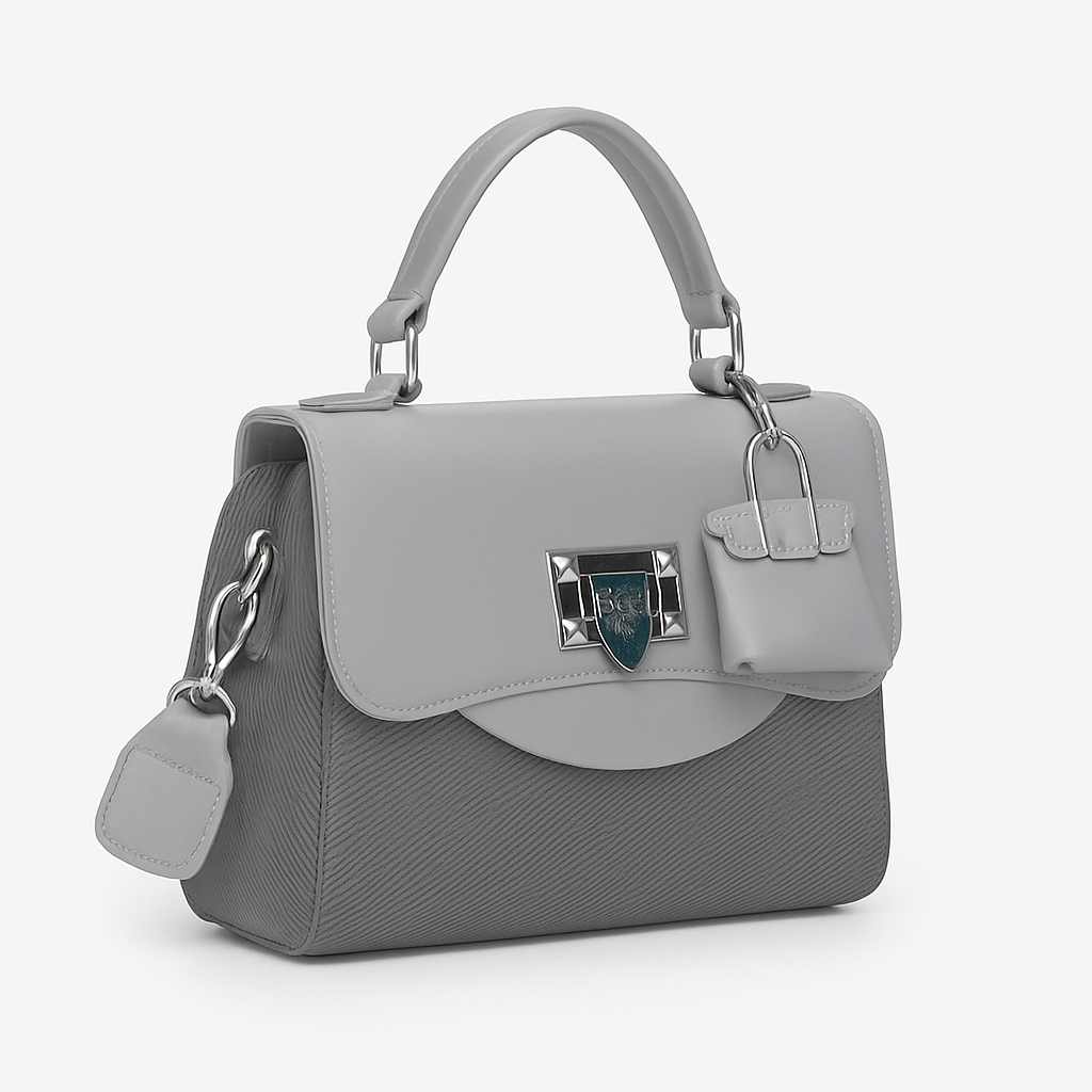 LUXE GREY SATCHEL