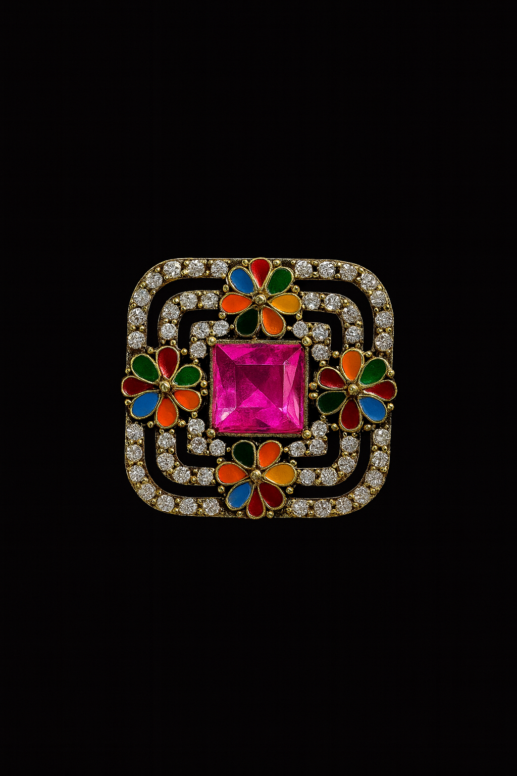 VIBRANT SQUARE GEM STUDS II